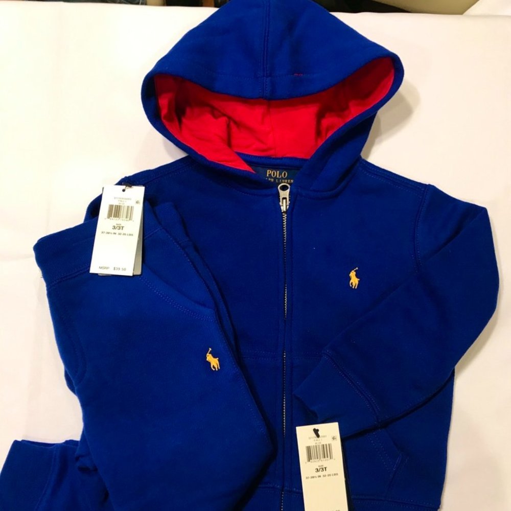 TODDLER BOYS POLO 2 PC JOGGER SET - Picture 1 of 1